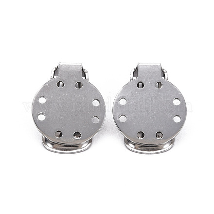 304 boucle d'oreille clipsable en acier inoxydable STAS-Q241-012A-1
