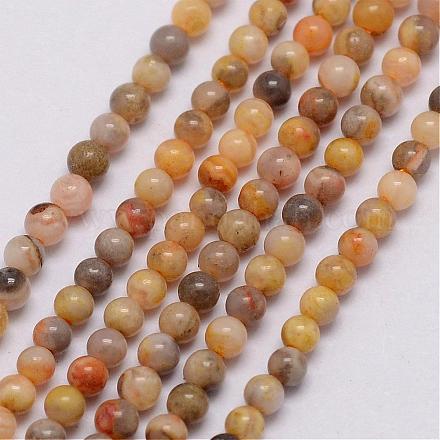 Chapelets de perles en agate fou naturel G-K146-08-2mm-1
