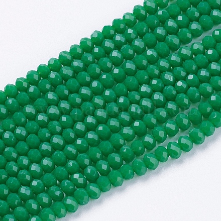 Chapelets de perle en verre opaque de couleur unie GLAA-F076-A01-1