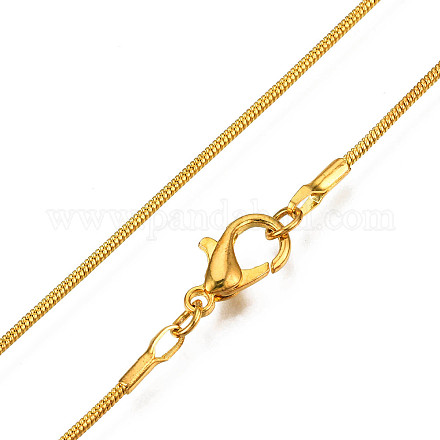 Латунные круглые ожерелья в виде змей X-NJEW-R171-02-1