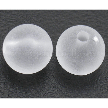 Abalorios redondos de acrílico transparentes X-PL720-1