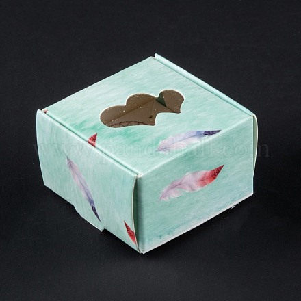 Boîte-cadeau en papier kraft créatif pliable rectangle CON-B002-07A-02-1