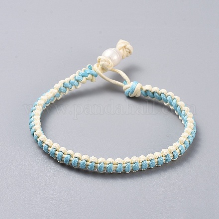 Bracelets en corde tressée de polyester ciré BJEW-JB04342-05-1