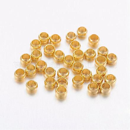 Perles à écraser en laiton  KK-L022-G-1