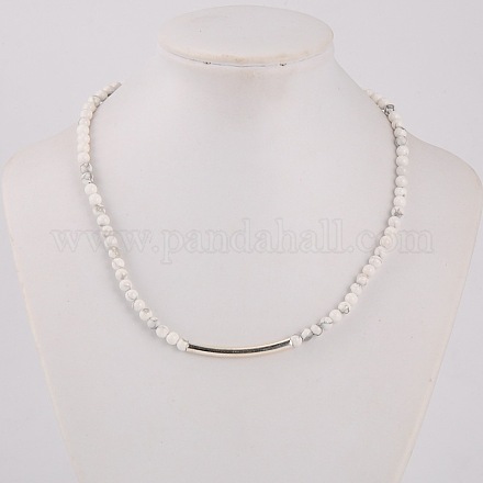 Gemstone Beaded Necklaces NJEW-JN00903-02-1