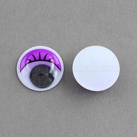 Colors Wiggle Googly Eyes Cabochons With Eyelash DIY Scrapbooking Crafts Toy Accessories KY-S003-18mm-01-1