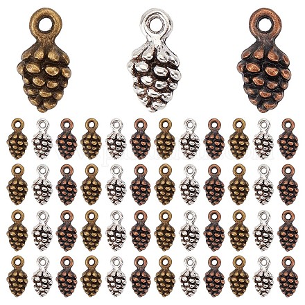 SUNNYCLUE 1 Box 90Pcs 3 Colors Thanksgiving Charms Pine Cone Charms Bulk Tiny Pinecone Fall Autumn Harvest Charm for Jewelry Making Charms DIY Earrings Bracelet Necklace Craft Christmas Party Decor FIND-SC0004-52-1