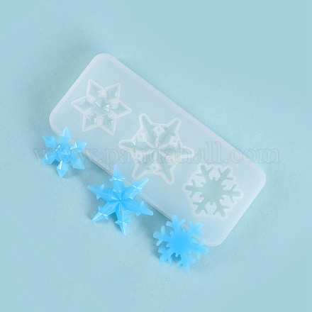 Stampi in silicone con ciondolo fiocco di neve fai da te a tema natalizio DIY-F114-33-1