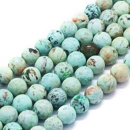 Natural Peruvian Turquoise(Jasper) Beads Strands G-E561-11-12mm-A-1
