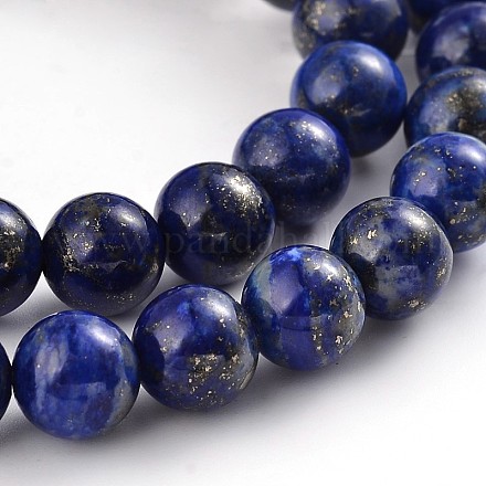 Natural Lapis Lazuli Round Bead Strands G-F231-02-8mm-1