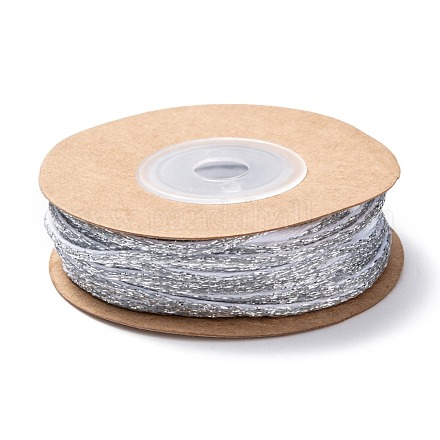 Corde de corde torsadée à paillettes de noël en polyester NWIR-P020-A02-1