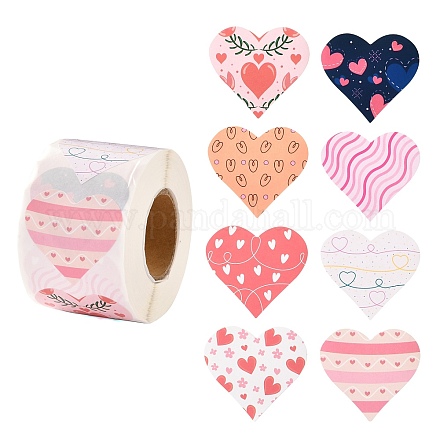 Valentine's Day Theme Paper Gift Tag Stickers X-DIY-C007-01C-1