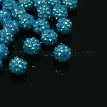 Chunky Resin Rhinestone Beads X-RESI-M019-28-1