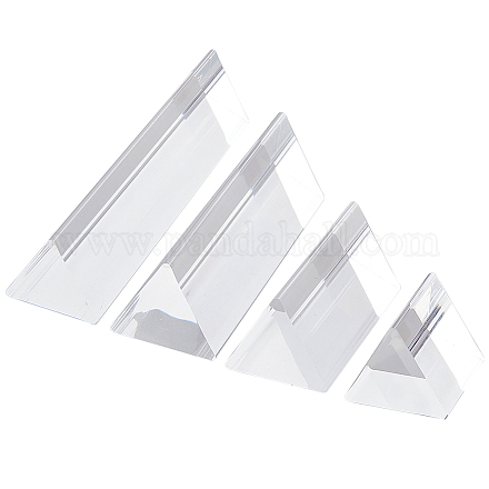 SUPERFINDINGS 4 Size Labs Equilateral Acrylic Prisms Triangular Equilateral Prism 60 Degree Angles Equilateral Prism Clear Photography Prism for Teaching Light Spectrum Physics DJEW-FH0001-13-1