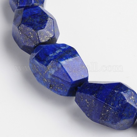 Nuggets naturales lapis lazuli abalorios hebras G-D770-03-1
