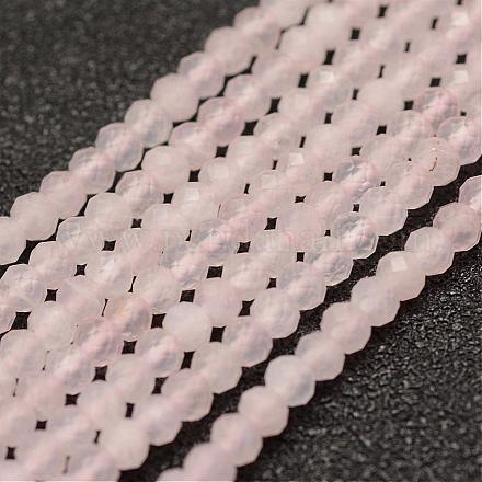 Chapelets de perles en quartz rose naturel G-F460-10-1