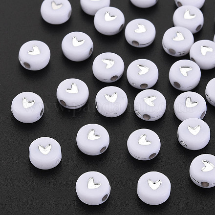 Perles acryliques plaquées X-PACR-R242-02-1
