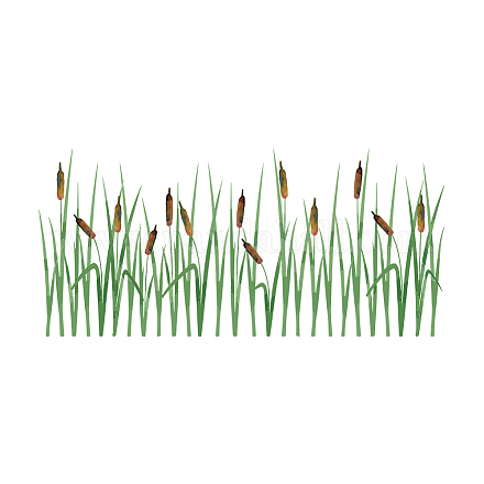 Superdant Wandaufkleber mit grünen Pflanzen DIY-WH0228-750-1