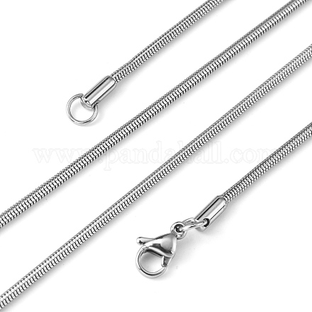 Fischgräten-Halskette für Männer X-NJEW-F027-16-2mm-1