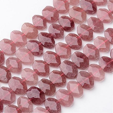 Chapelets de perles aux fraises en quartz naturel G-D826-03-1
