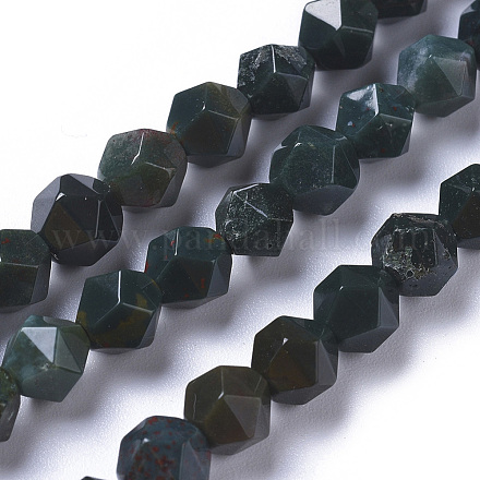 Natural Bloodstone Beads Strands G-F668-15-6mm-1