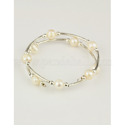 Fashion Double Wrap Bracelets BJEW-JB00586-01-1