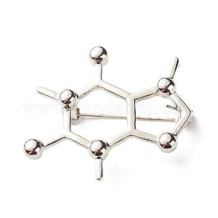 Broche de estructura molecular de química hueca JEWB-C012-09E-1