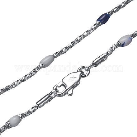 Brass Enamel Chain Necklace Making MAK-L014-07P-1