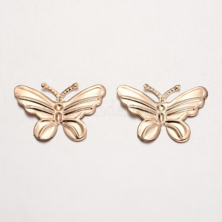 Cabochons papillon de fer IFIN-O010-12-1
