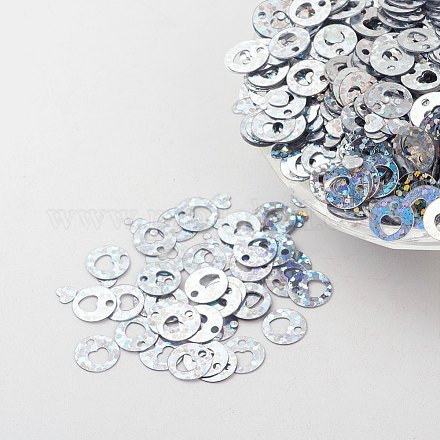 Accessori per ornamenti charms in paillette / paillettes in plastica PVC-E001-11-LS01-1