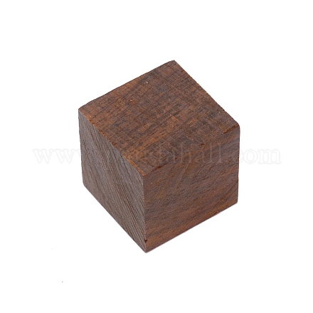 松の木の子供たちのDIYビルディングブロック  学習と教育のためのおもちゃ  正方形  ココナッツブラウン  3~3.1x3~3.1x3~3.05cm WOOD-WH0023-39A-1