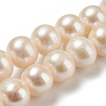 Hebras de perlas naturales cultivadas de agua dulce. PEAR-K003-12A-01-1