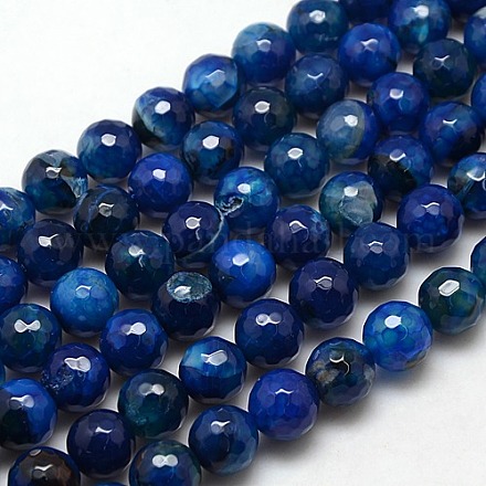 Natural Agate Round Beads Strand G-L084-12mm-02-1