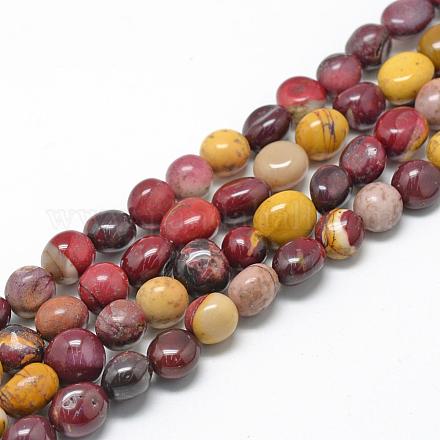 Chapelets de perles en mokaite naturel G-R445-8x10-11-1