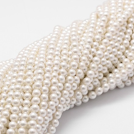 Chapelets de perles de coquille BSHE-L025-01-6mm-1