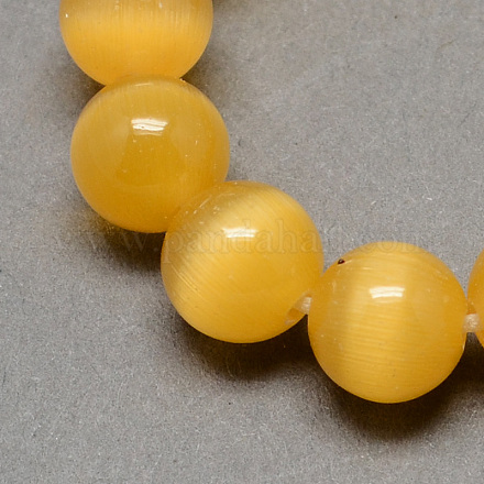 Chapelets de perles d'œil de chat CE-R002-10mm-18-1