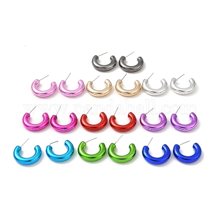 Boucles d'oreilles en acrylique EJEW-P251-36-1