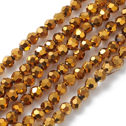 Chapelets de perles en verre électroplaqué EGLA-K015-10D-1