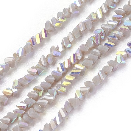 Chapelets de perles en verre imitation jade GLAA-F092-C04-1