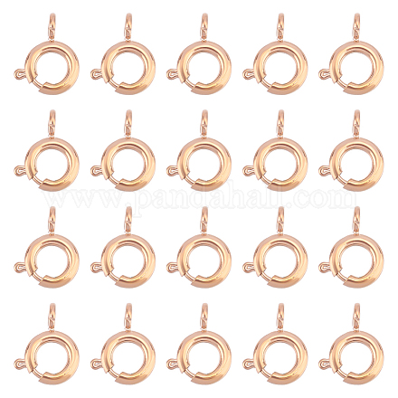 Unicraftale Ion Plating(IP) 20Pcs 304 Stainless Steel Smooth Surface Spring Ring Clasps STAS-UN0040-96RG-1