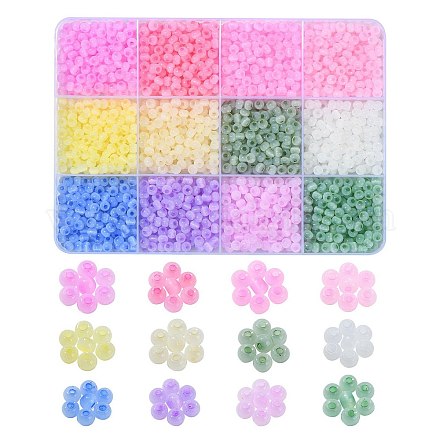 2340 pièces 12 couleurs perles de rocaille en verre de ceylan GLAA-CJ0002-27-1