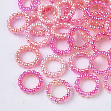 Anillos de unión de perlas de imitación de plástico abs OACR-N005-10mm-10-1