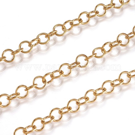 Ion Plating(IP) 304 Stainless Steel Rolo Chains CHS-L014-06G-1