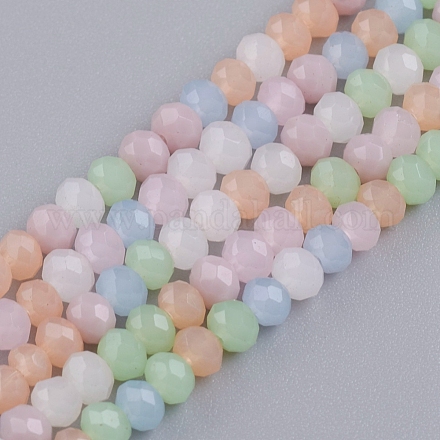 Faceted Glass Beads Strands X-GLAA-G074-B05-1