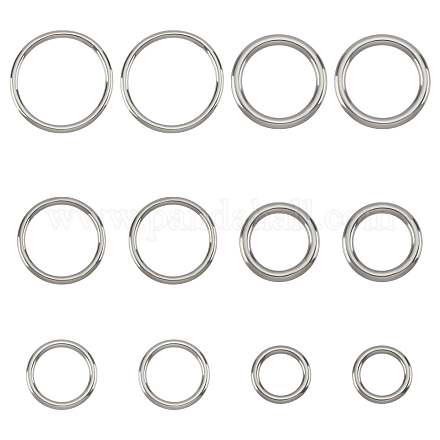 Unicraftale 12pcs 6 style 304 anelli di collegamento in acciaio inossidabile STAS-UN0032-06-1
