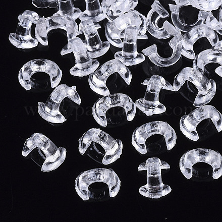 Transparent AS Plastic Base Buckle Hair Findings FIND-T064-007A-01-1