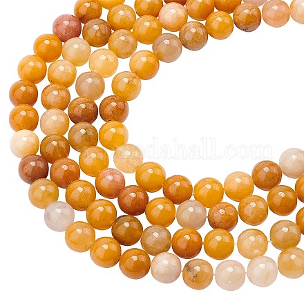 Brins de perles de jade topaze naturelle arricraft G-AR0001-35-1