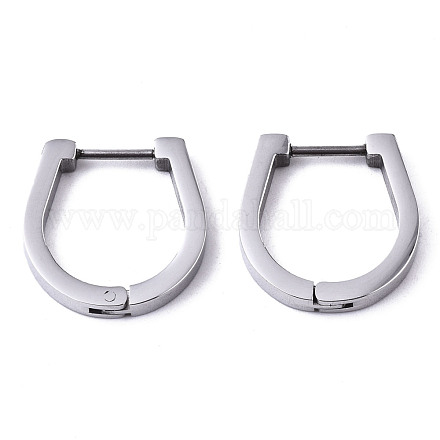 304 Stainless Steel Huggie Hoop Earrings STAS-R115-18P-1