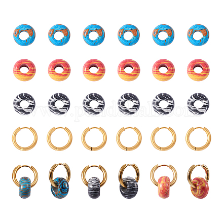 Kit per la creazione di orecchini a cerchio con pietre preziose fai da te spritewelry DIY-SW0001-06-1