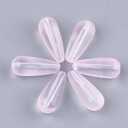 Transparent Spray Painted Glass Beads GLAA-S183-23A-1